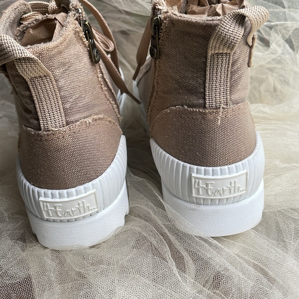 ❤️ BLOWFISH MALIBU 4 earth high top zippered tennis shoes sneakers size 8 - Picture 6 of 8
